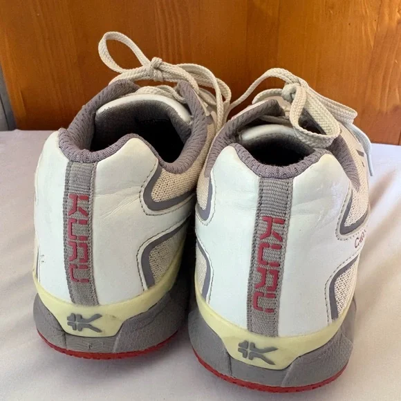 KURU Carrera Sneakers in Cream and Gray with Red Accents - Picture 6 of 14